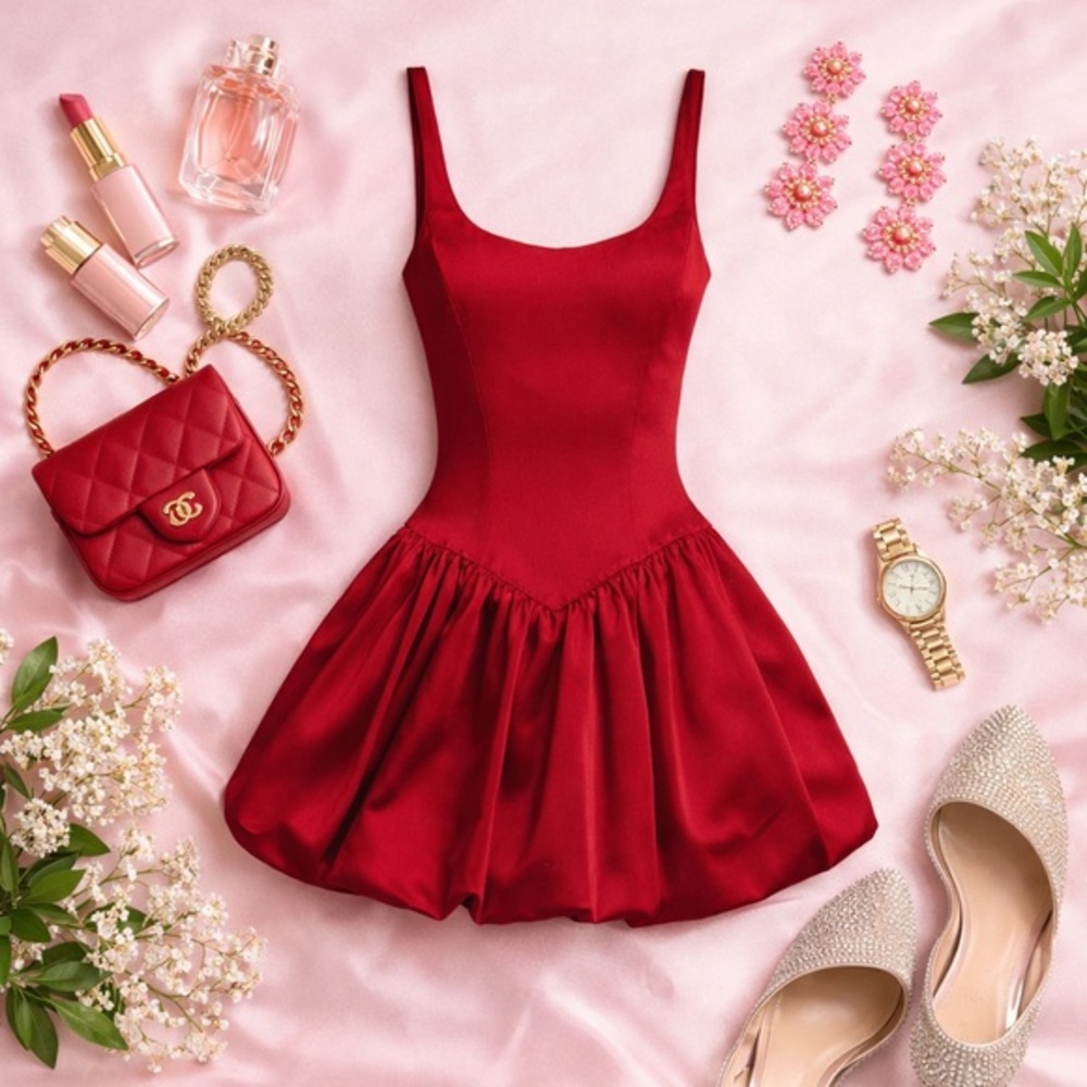 Amanda Uprichard Ruby Bubble Hem Skort Romper Size Small Sleeveless Mini EUC ❤️